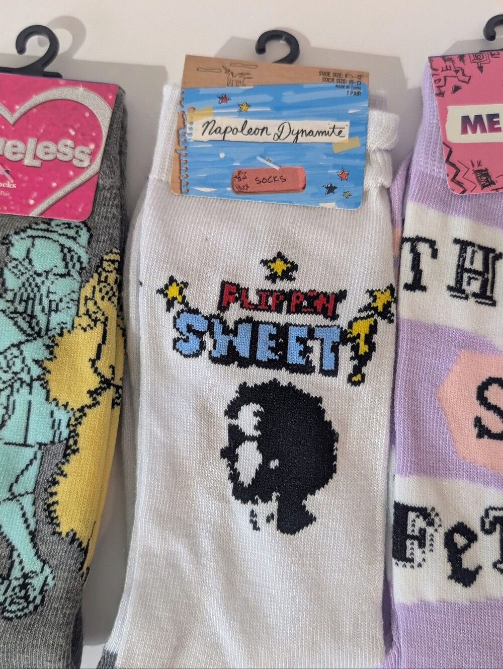 Retro Movie Socks- Unisex, 3 Pairs, NWT